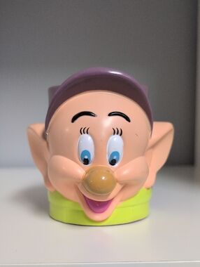 Disney Dopey Dwarf Face Plastic Collectible Mug, Y2K, Excellent Condition